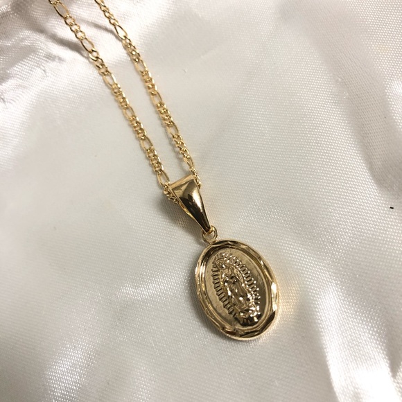 18k Gold Filled Virgin Guadalupe Necklace - Picture 2 of 9